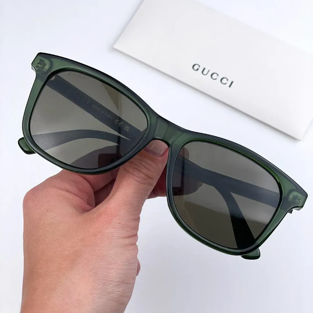 Gucci GG0936S 003 Sunglasses Green Brown Square Men